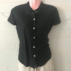 Talbots Black Linen Shirt Small